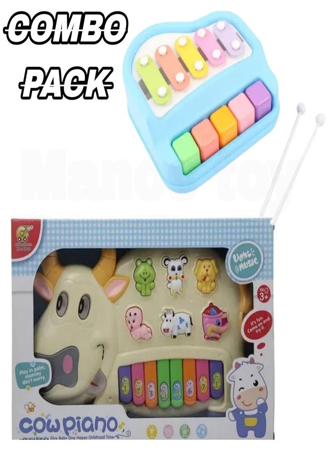 Manos Cow Shape Animal Print Piano Big Xylophone Combo Pack - Image 2